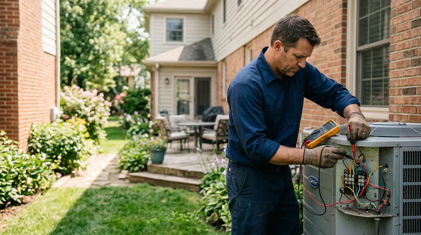 HVAC technician working near South Butler, NY